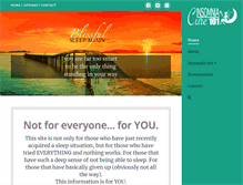 Tablet Screenshot of insomniacure101.com